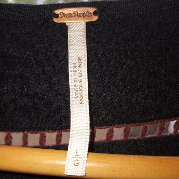 Free People black dress with beads, charms, sequins and embroidery - Picture 5 of 14